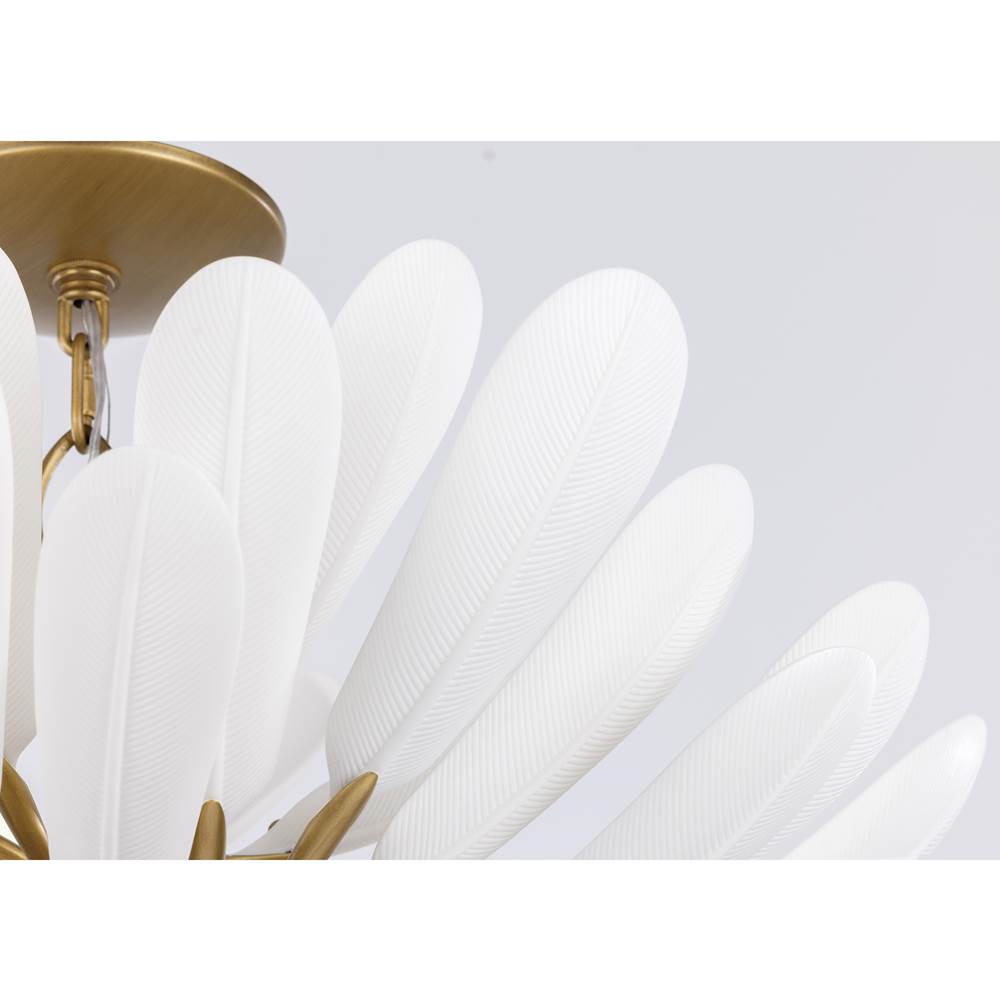 Metropolitan Lighting N3424-870 Painted Legacy Brass Vellinor 28'' 4-light Semi-flush Mount Image 6