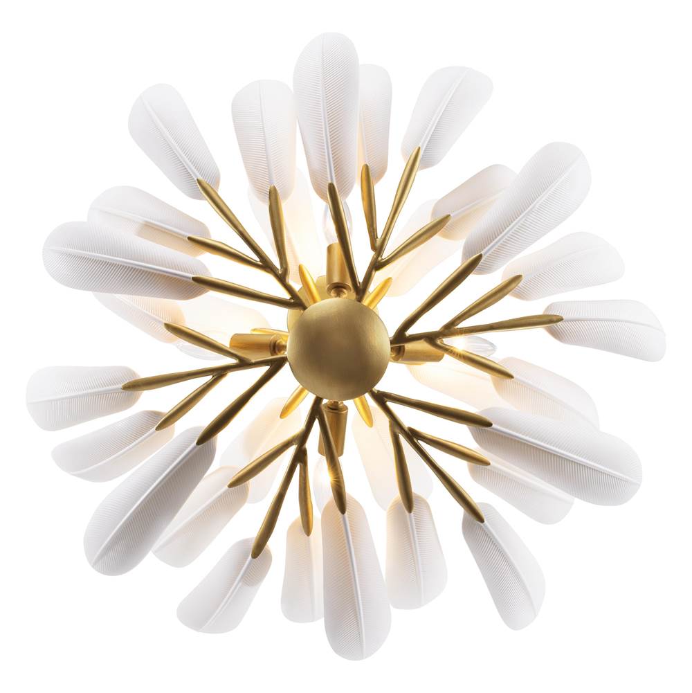 Metropolitan Lighting N3424-870 Painted Legacy Brass Vellinor 28'' 4-light Semi-flush Mount Image 5