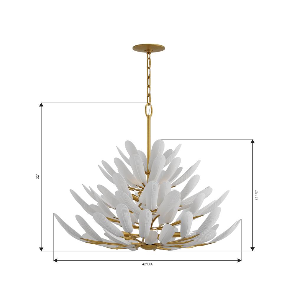 Metropolitan Lighting N3428-870 Painted Legacy Brass Vellinor 42'' 10-light Chandelier Image 2