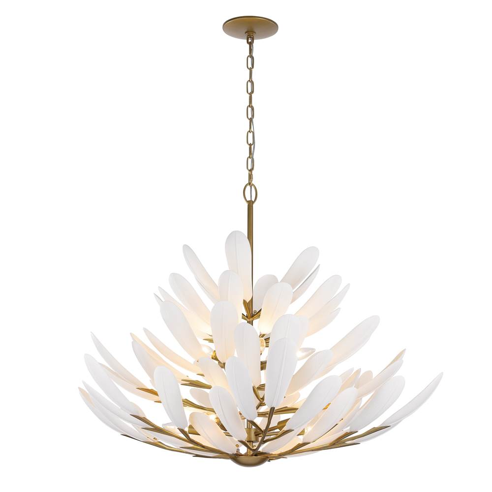 Metropolitan Lighting N3428-870 Painted Legacy Brass Vellinor 42'' 10-light Chandelier Image 1