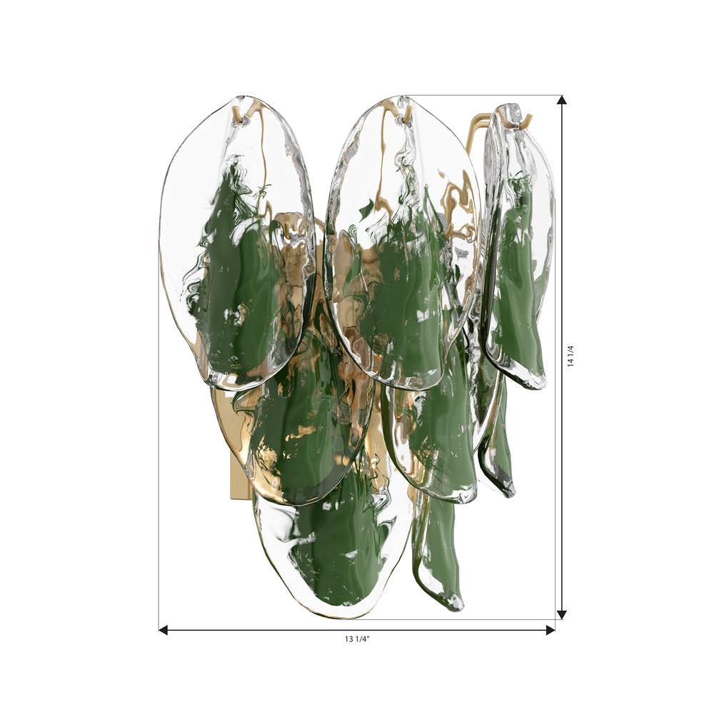 Metropolitan Lighting N3472-G-732 Legacy Brass Verla Crest 14.75'' High 2-light Wall Sconce Image 2
