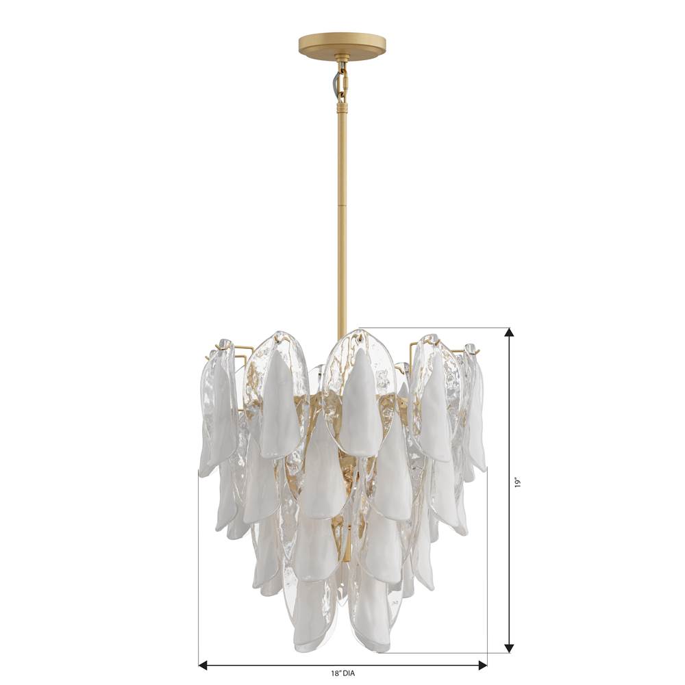 Metropolitan Lighting N3475-732 Legacy Brass Verla Crest 18'' 5-light Pendant Image 2