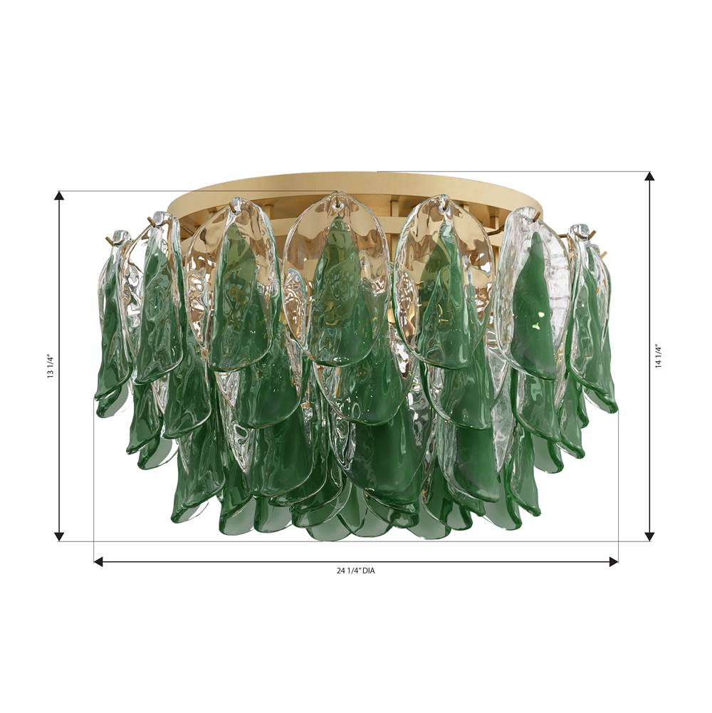 Metropolitan Lighting N3476-G-732 Legacy Brass Verla Crest 24.25'' 6-light Flush Mount Image 2