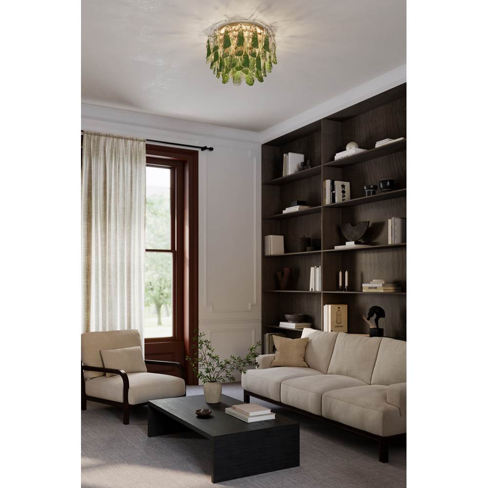 Metropolitan Lighting N3476-G-732 Legacy Brass Verla Crest 24.25'' 6-light Flush Mount Image 3