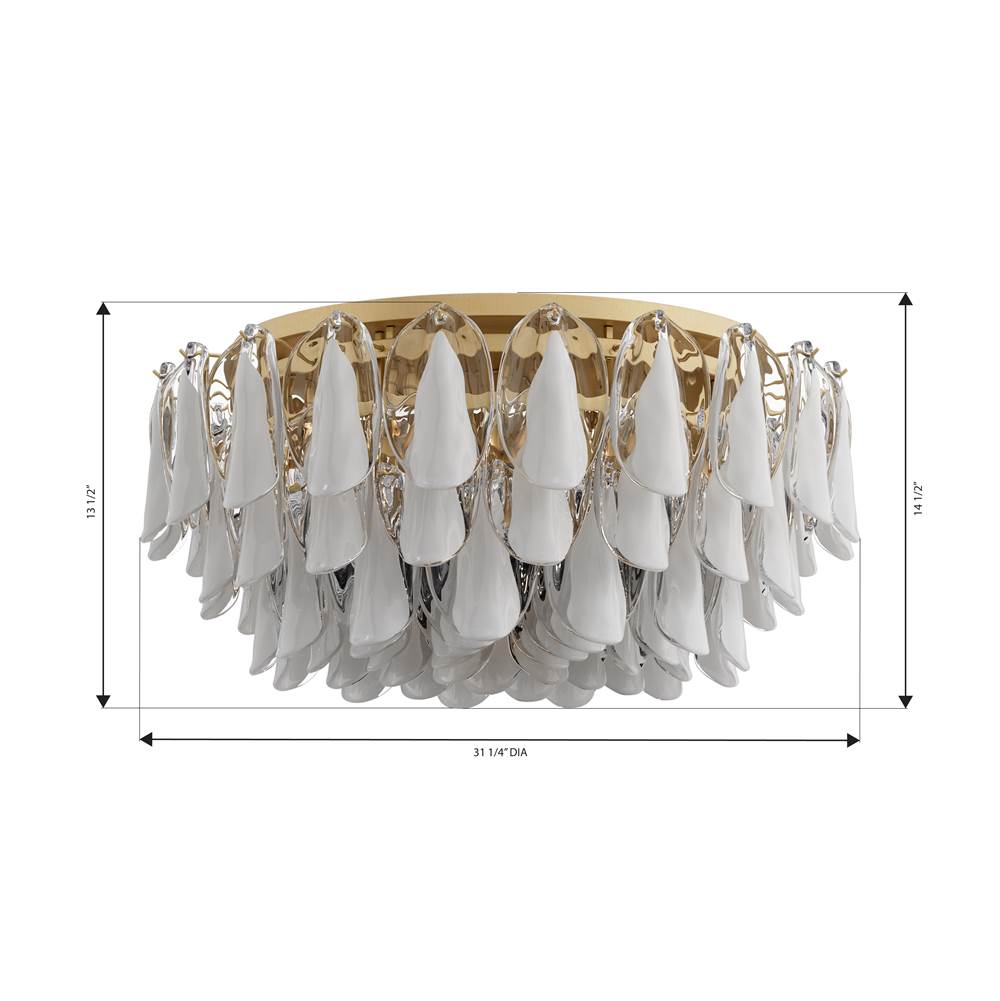 Metropolitan Lighting N3477-732 Legacy Brass Verla Crest 31.25'' 11-light Flush Mount Image 2