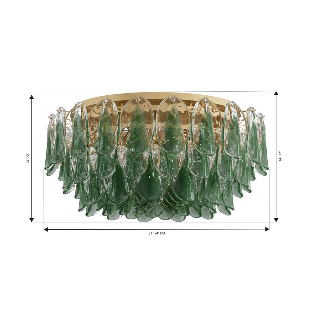 Metropolitan Lighting N3477-G-732 Legacy Brass Verla Crest 31.25'' 11-light Flush Mount Image 2