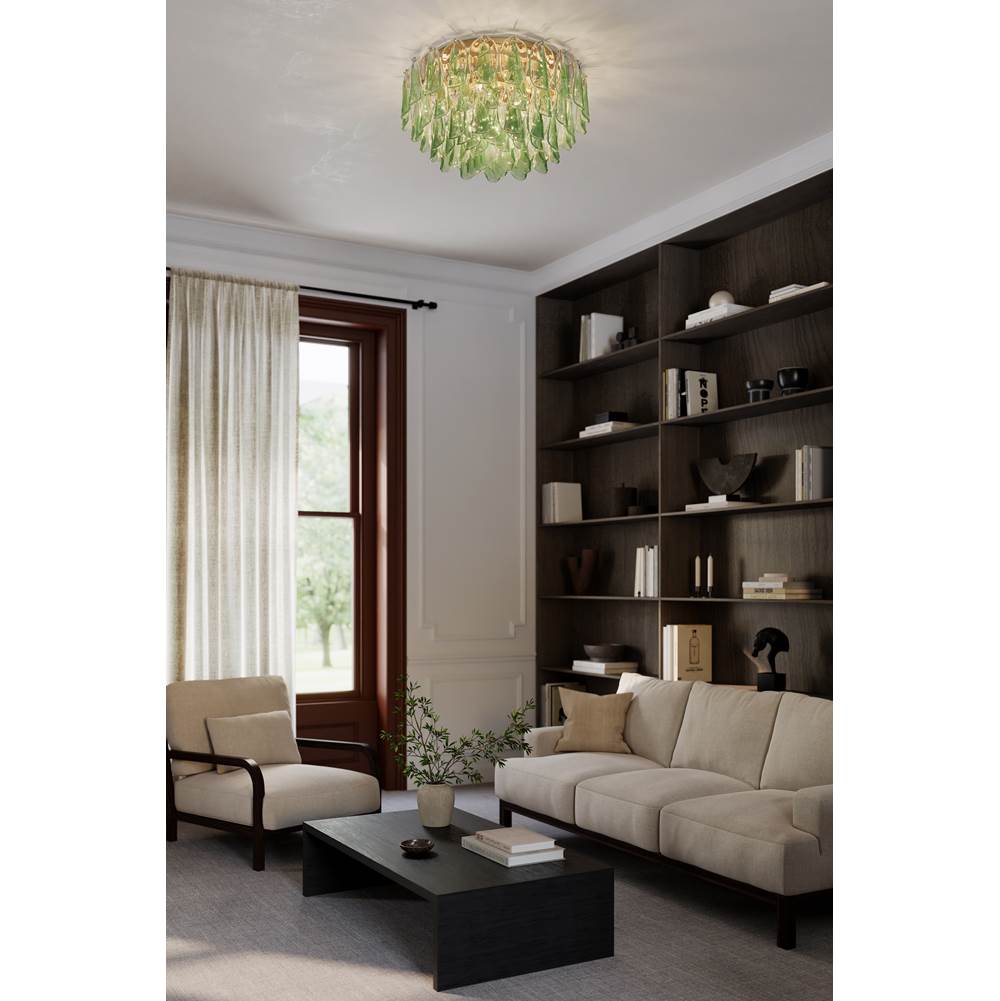 Metropolitan Lighting N3477-G-732 Legacy Brass Verla Crest 31.25'' 11-light Flush Mount Image 3