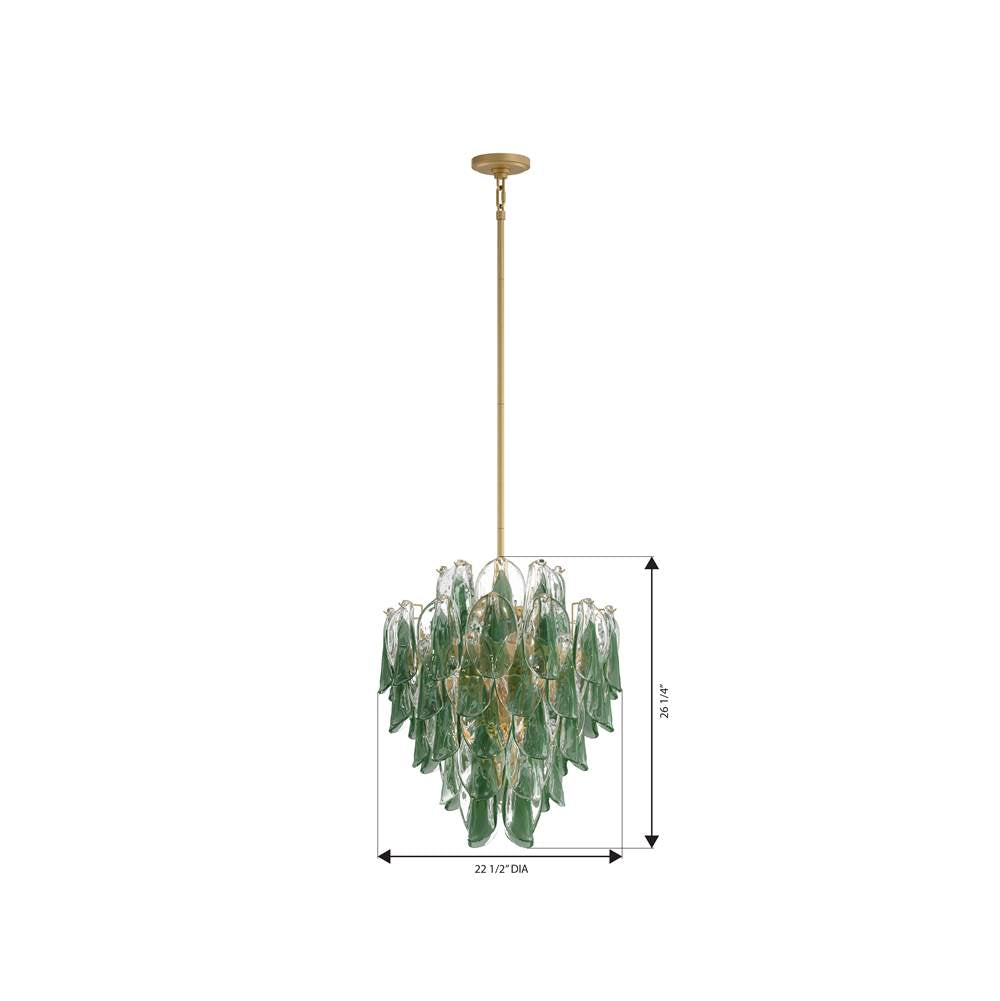 Metropolitan Lighting N3478-G-732 Legacy Brass Verla Crest 22.5'' 13-light Pendant Image 2