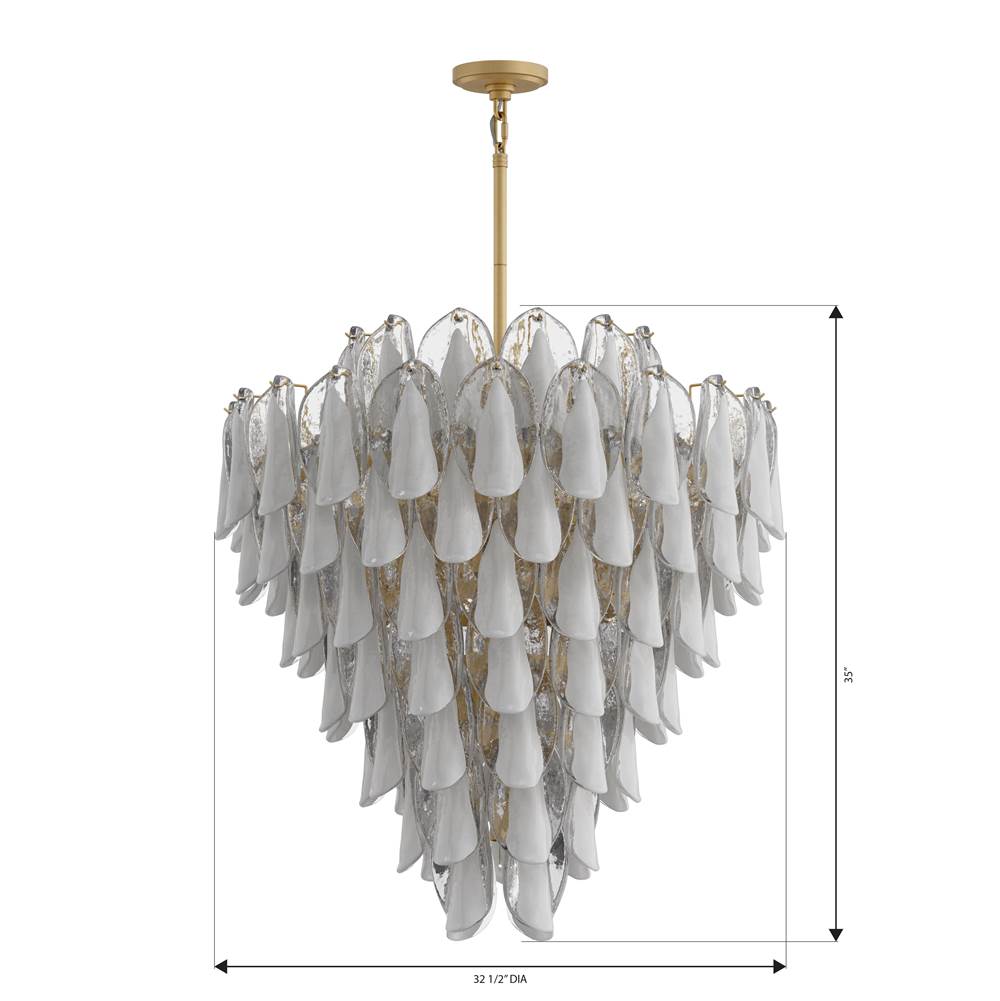 Metropolitan Lighting N3479-732 Legacy Brass Verla Crest 32.5'' 21-light Pendant Image 2
