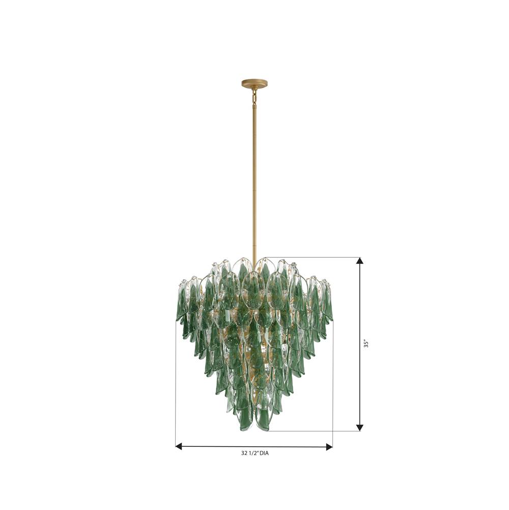 Metropolitan Lighting N3479-G-732 Legacy Brass Verla Crest 32.5'' 21-light Pendant Image 2