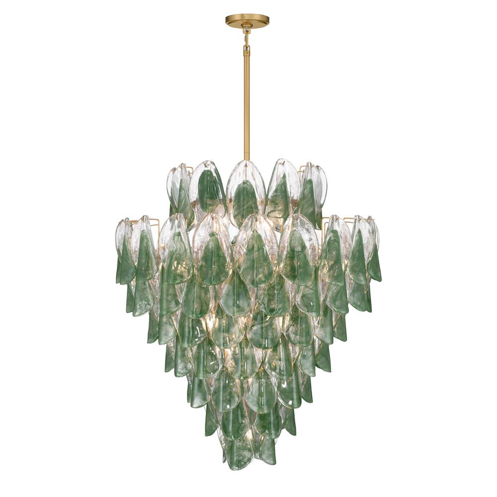 Metropolitan Lighting N3479-G-732 Legacy Brass Verla Crest 32.5'' 21-light Pendant Image 1