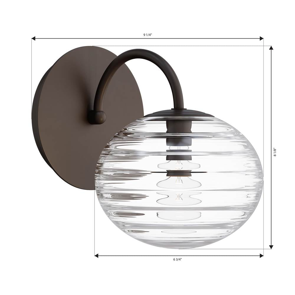 Metropolitan Lighting N3501-860 Dark Bronze Lenora 8.25'' High 1-light Bath Sconce Image 2