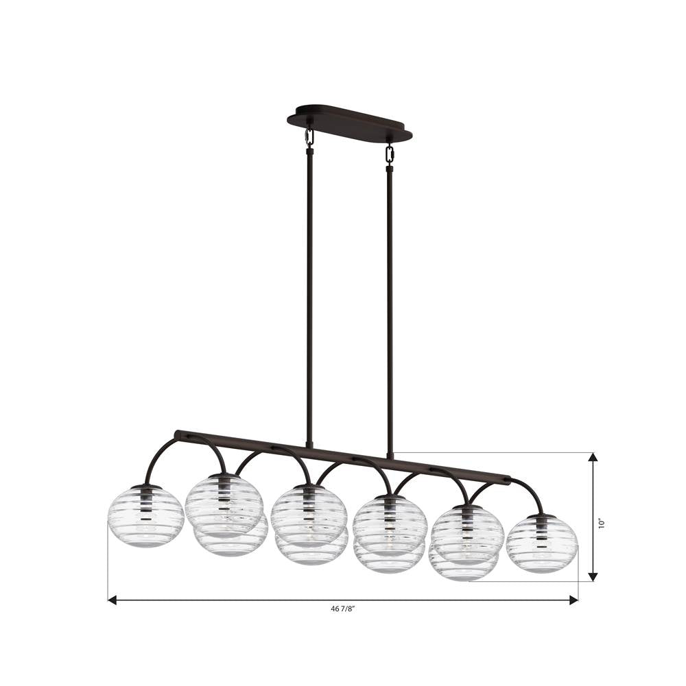 Metropolitan Lighting N3507-860 Dark Bronze Lenora 47'' 10-light Linear Chandelier Image 2