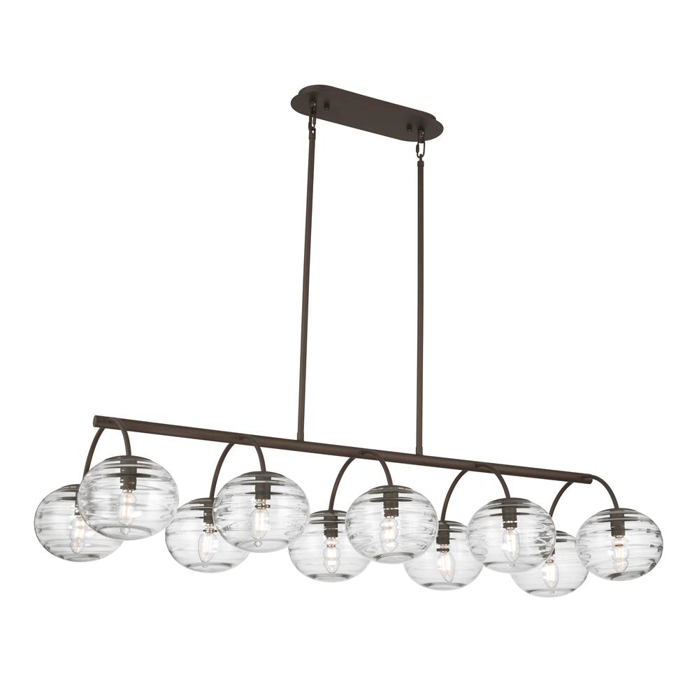 Metropolitan Lighting N3507-860 Dark Bronze Lenora 47'' 10-light Linear Chandelier Image 1