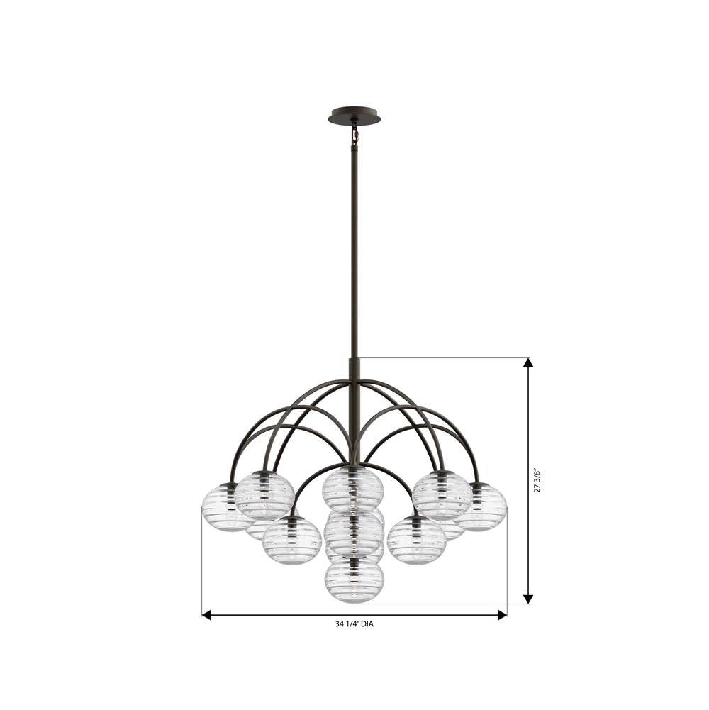 Metropolitan Lighting N3508-860 Dark Bronze Lenora 34.25'' 13-light Chandelier Image 2