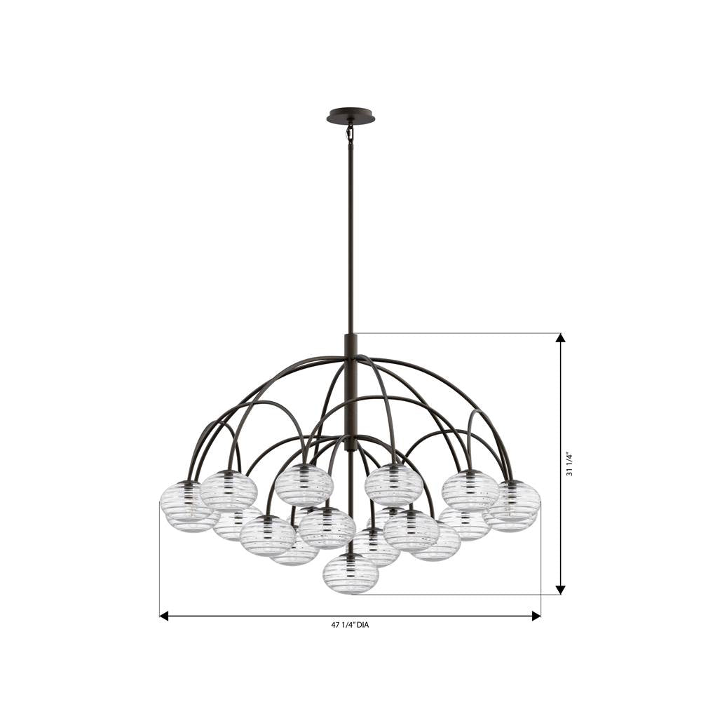 Metropolitan Lighting N3509-860 Dark Bronze Lenora 47.75'' 19-light Chandelier Image 2