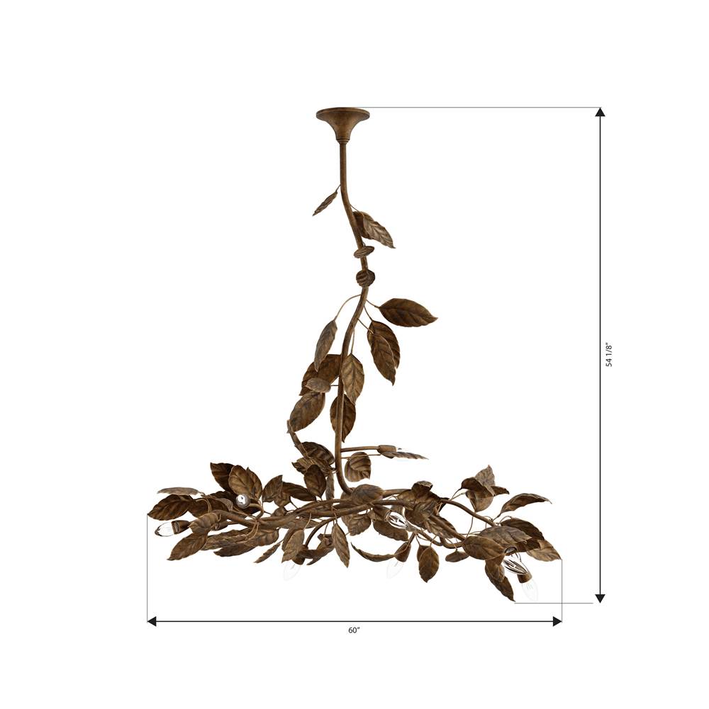 Metropolitan Lighting N3527-736 Weathered Gold Seraphine 60'' 11-light Linear Chandelier Image 2