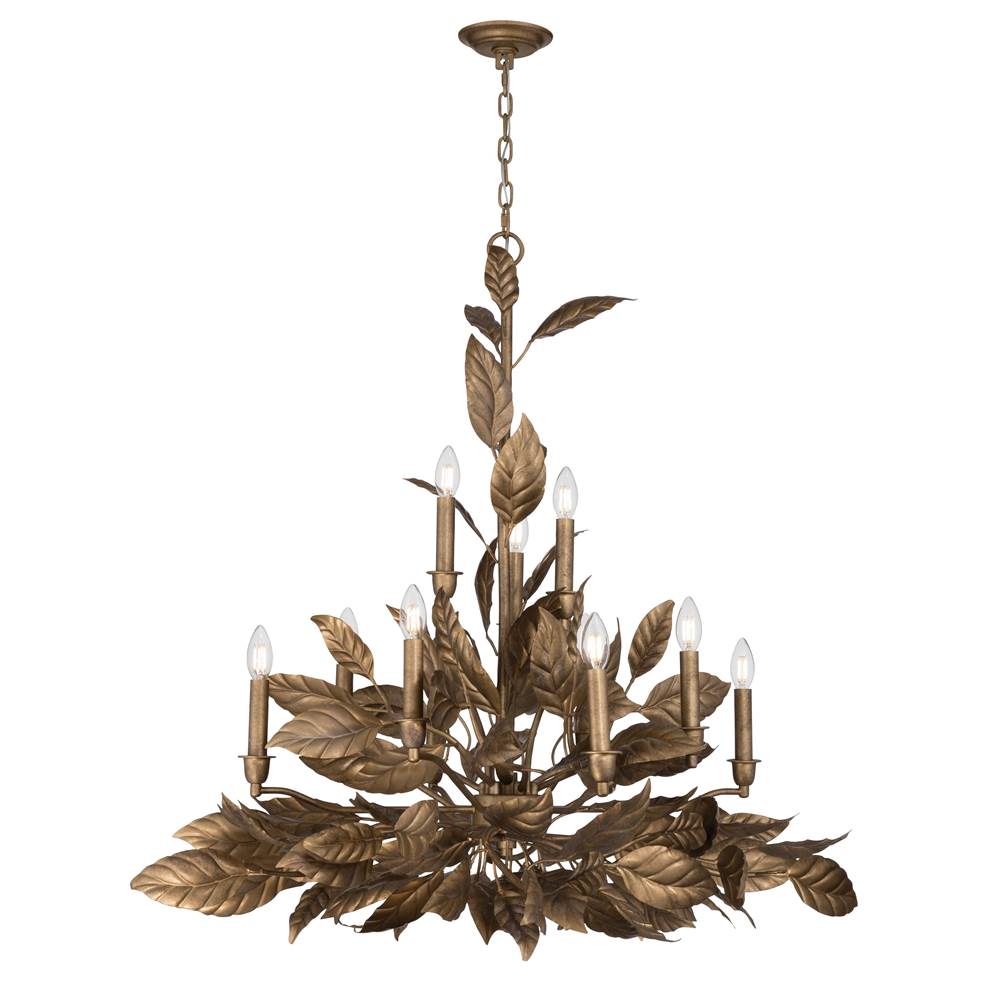 Metropolitan Lighting N3528-736 Weathered Gold Seraphine 40'' 11-light Chandelier Image 1
