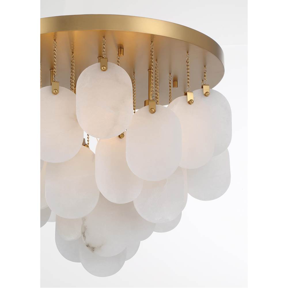 Metropolitan Lighting N3675-732 Legacy Brass Velisse 23.75'' 5-light Flush Mount Image 6