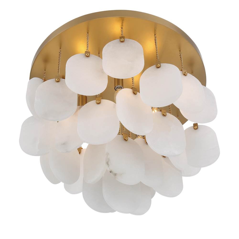Metropolitan Lighting N3675-732 Legacy Brass Velisse 23.75'' 5-light Flush Mount Image 5
