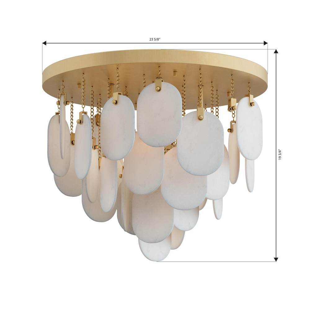 Metropolitan Lighting N3675-732 Legacy Brass Velisse 23.75'' 5-light Flush Mount Image 2