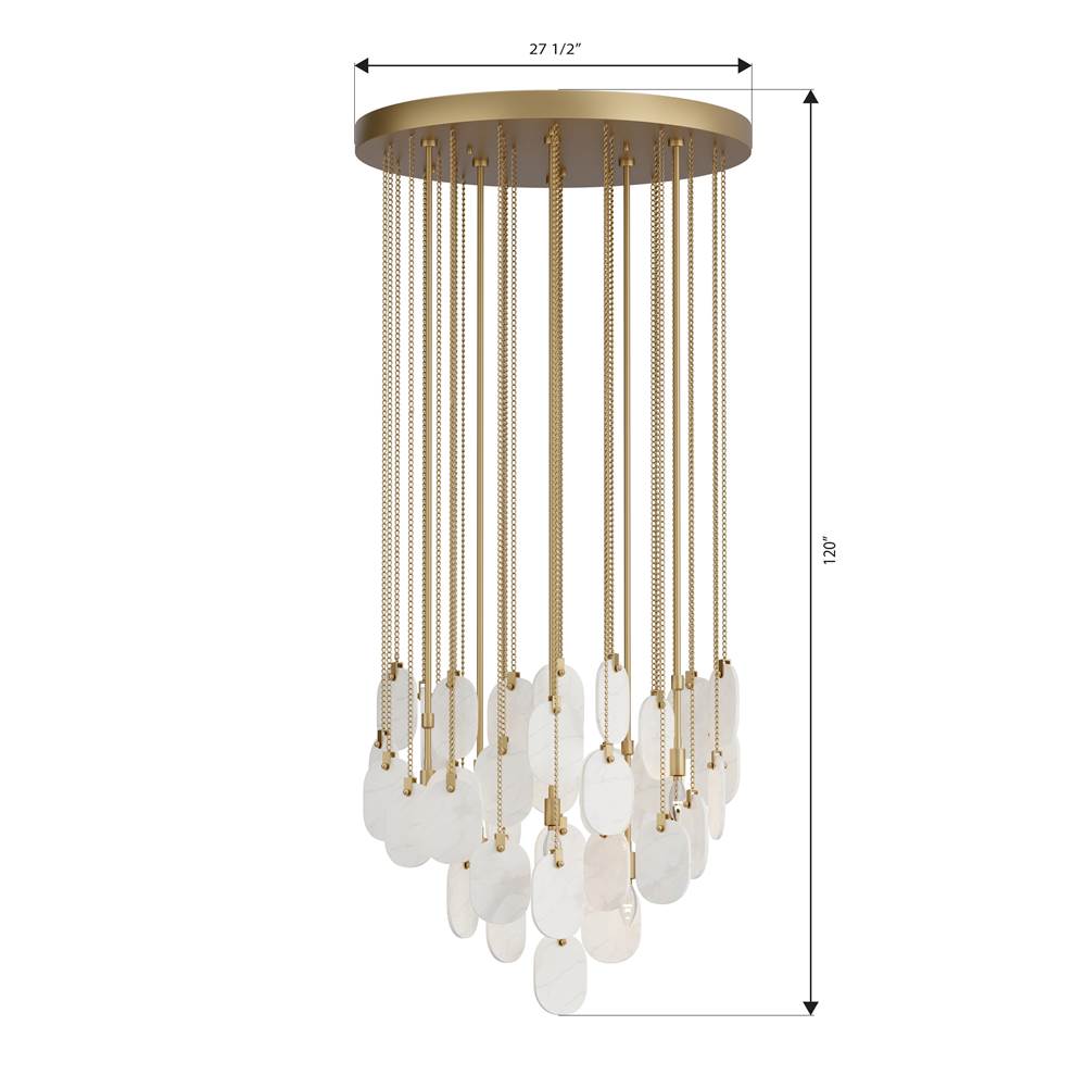 Metropolitan Lighting N3676-732 Legacy Brass Velisse 27.5'' 6-light Pendant Image 2