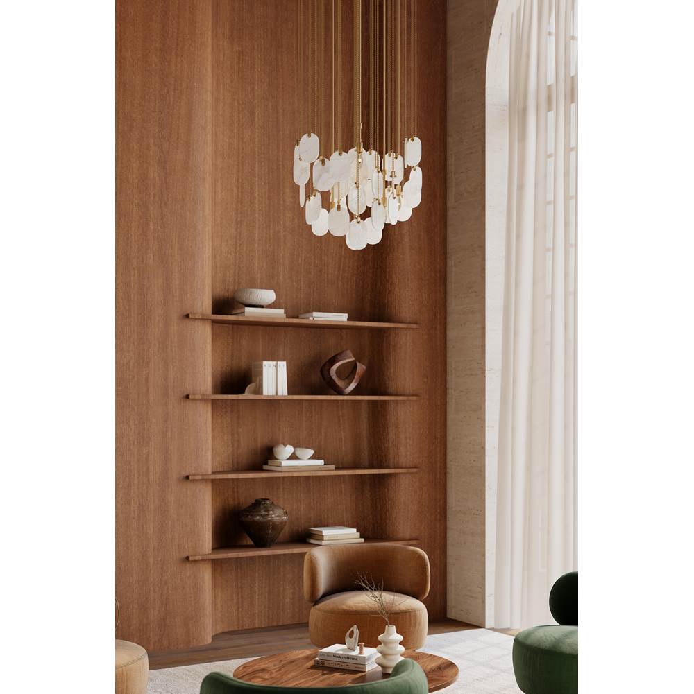 Metropolitan Lighting N3676-732 Legacy Brass Velisse 27.5'' 6-light Pendant Image 3