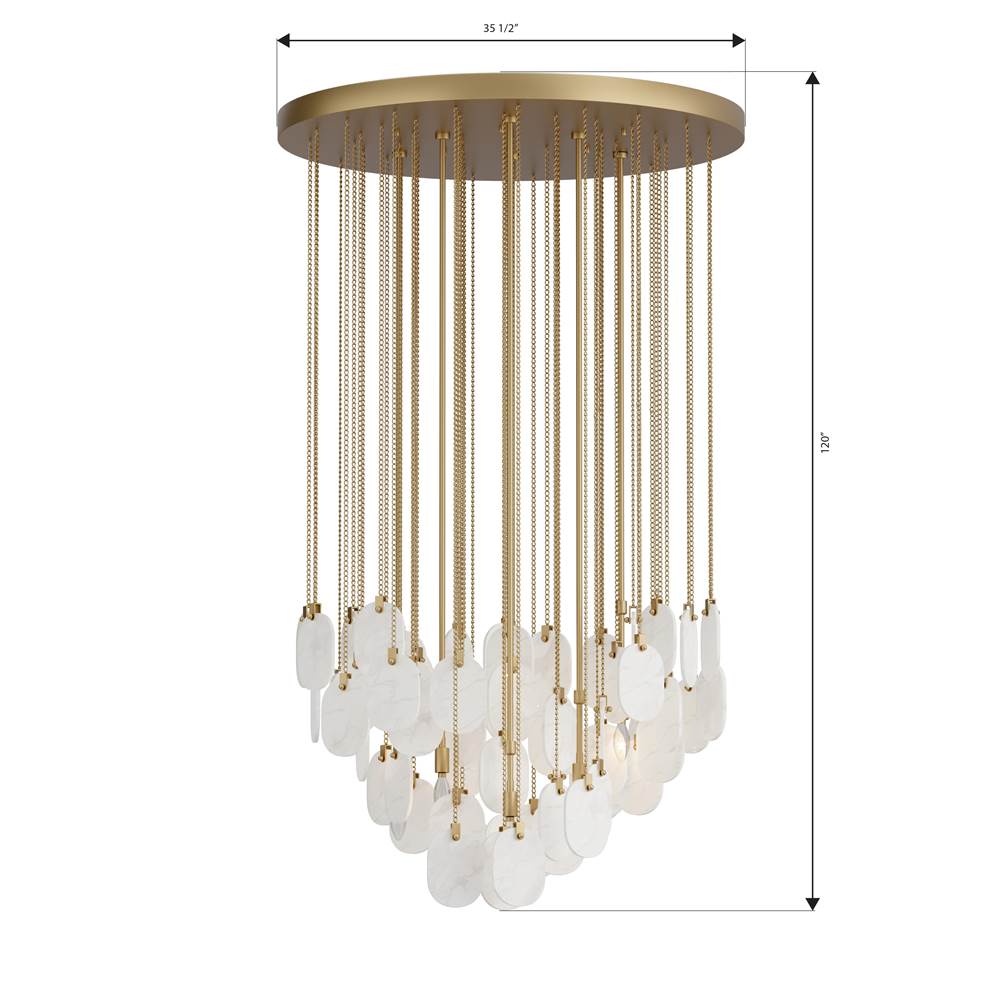 Metropolitan Lighting N3678-732 Legacy Brass Velisse 35.5'' 8-light Pendant Image 2