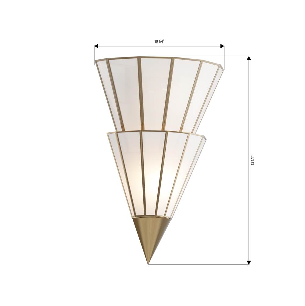 Metropolitan Lighting N5621-732 Legacy Brass Jaxen 5.5'' High 2-light Wall Sconce Image 2