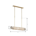 Metropolitan Lighting N5626-732 Legacy Brass Jaxen 48'' 6-light Linear Chandelier Image 2