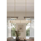 Metropolitan Lighting N5626-732 Legacy Brass Jaxen 48'' 6-light Linear Chandelier Image 3