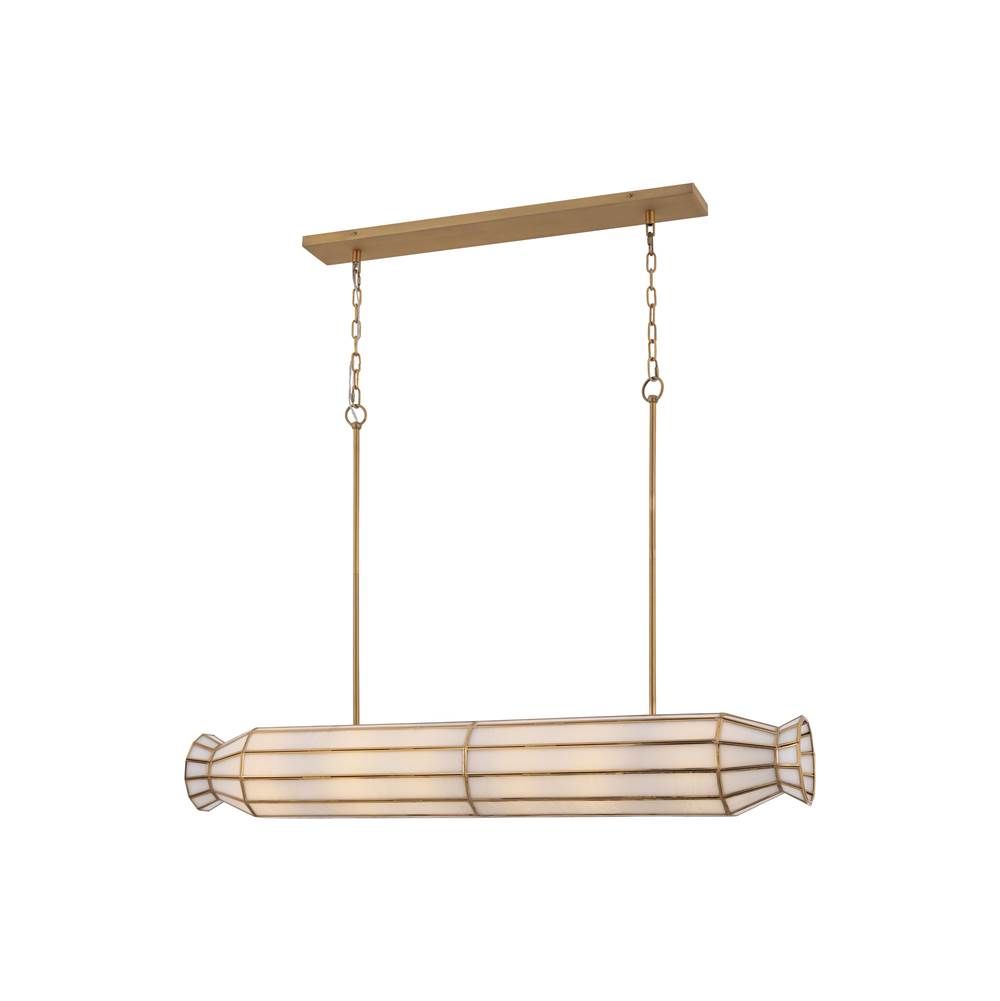 Metropolitan Lighting N5626-732 Legacy Brass Jaxen 48'' 6-light Linear Chandelier Image 1