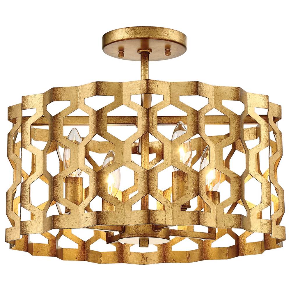 Metropolitan Lighting Coronade 4 Light Semi Flush (convertible To Pendant)