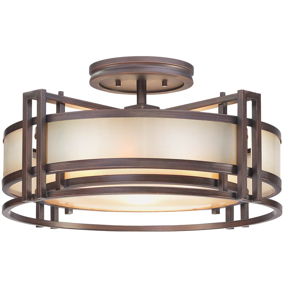 Metropolitan Lighting Underscore 3 Light Semi Flush