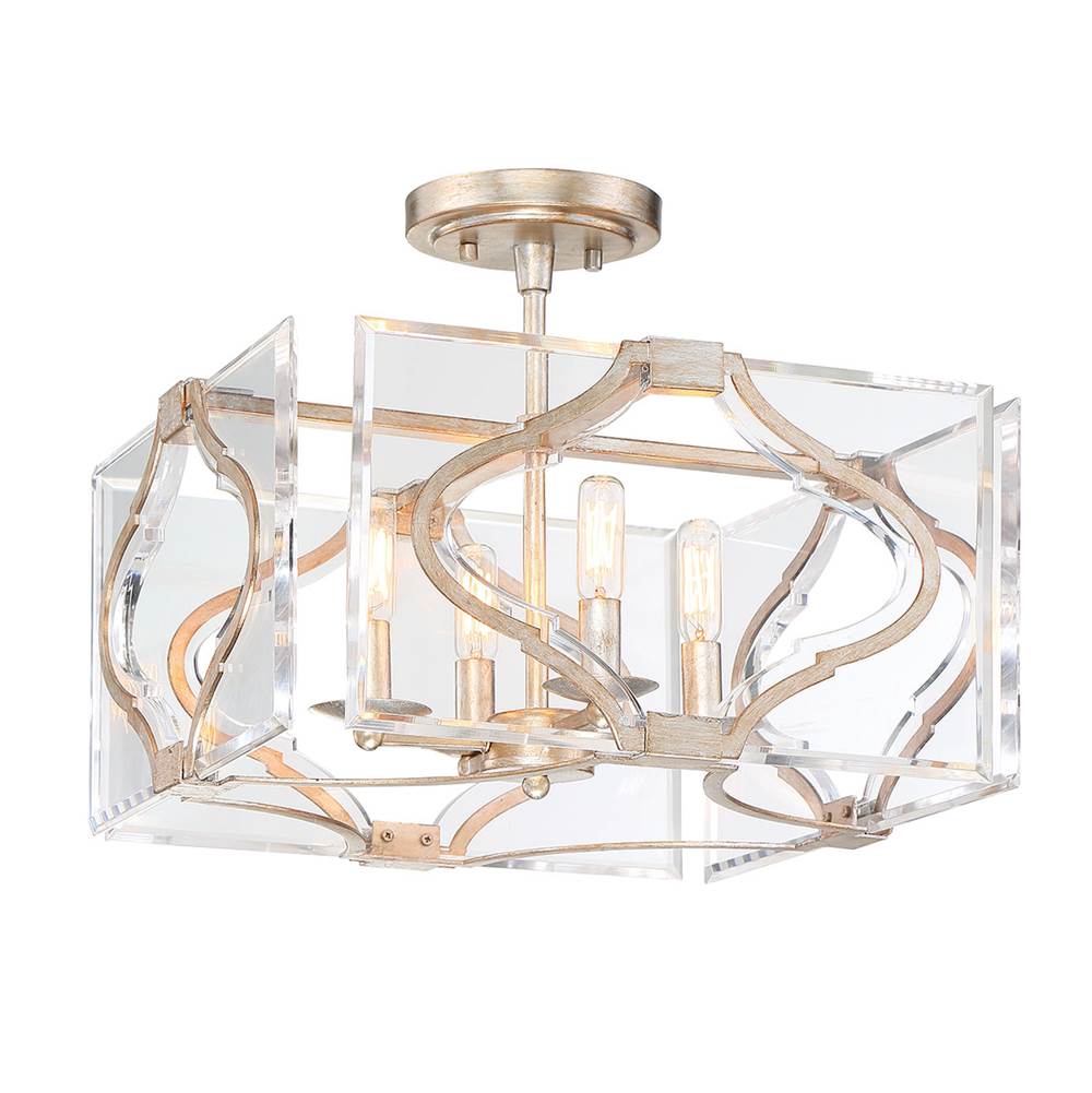 Metropolitan Lighting Brenton Cove 4 Light Convertible Semi Flush/pendant