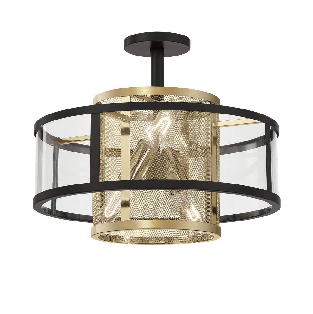 Metropolitan Lighting Soho By Robin Baron 4 Light Convertible Semi Flush / Pendant