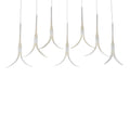 Metropolitan Lighting Featherly 7-light Gold Island Light With White Frosted Glass Shades