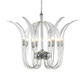 Metropolitan Lighting Cisne 8-light Polished Nickel Pendant With Clear Crystal Shades