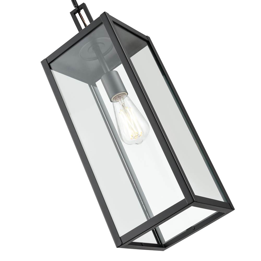 Millennium Lighting 60191-PBK Powder Coated Black 1-light Outdoor Hanging Lantern - Powder Coated Black Image 3