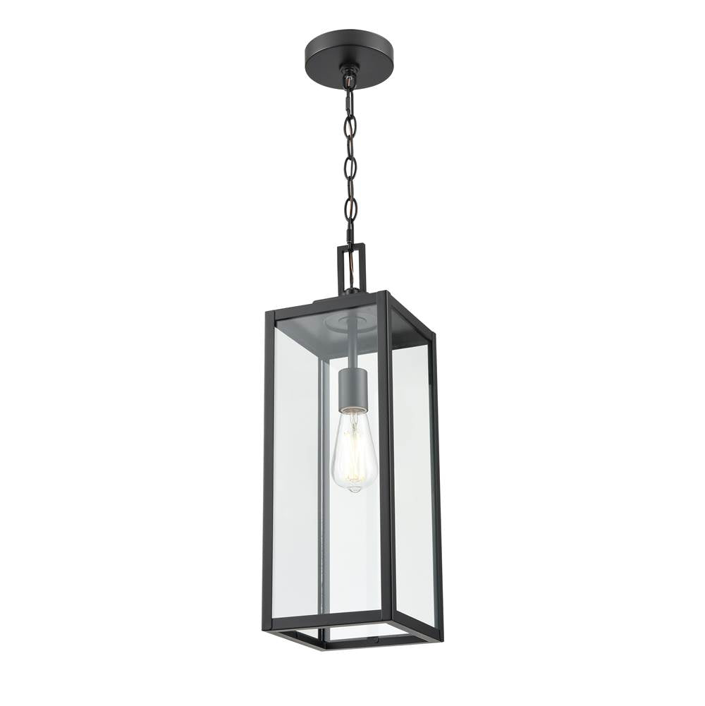 Millennium Lighting 60191-PBK Powder Coated Black 1-light Outdoor Hanging Lantern - Powder Coated Black Image 4