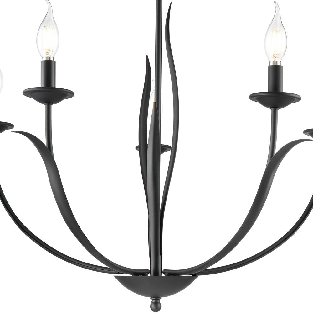 Millennium Lighting 44105-MB Matte Black Charlize 29.5'' Wide 5-light Chandelier - Matte Black Image 6
