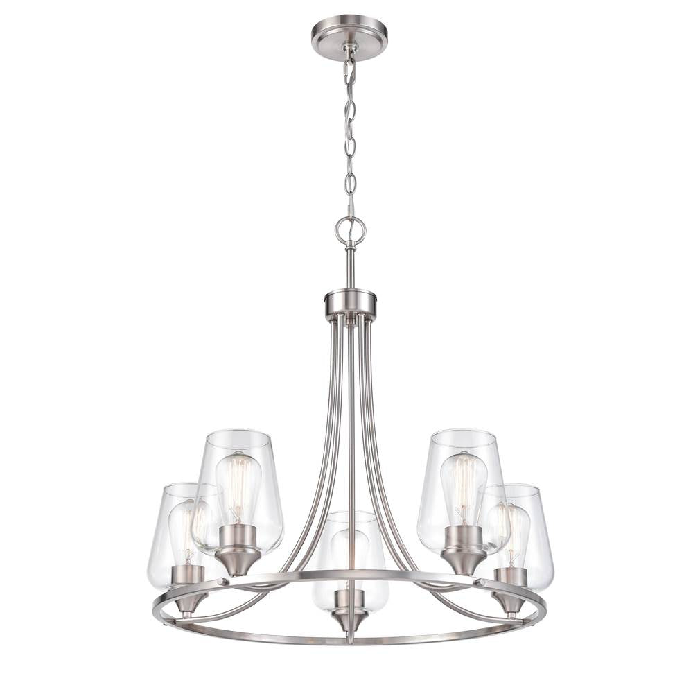 Millennium Lighting 9725-BN Brushed Nickel Chandelier Ceiling Light Image 1