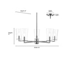 Millennium Lighting 217005-VB Vintage Brass Maccan 31'' Wide 5-light Chandelier - Vintage Brass Image 2