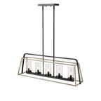 Millennium Lighting 3015-MB/GW Matte Black,Grey Wood Chandelier Ceiling Light Image 1
