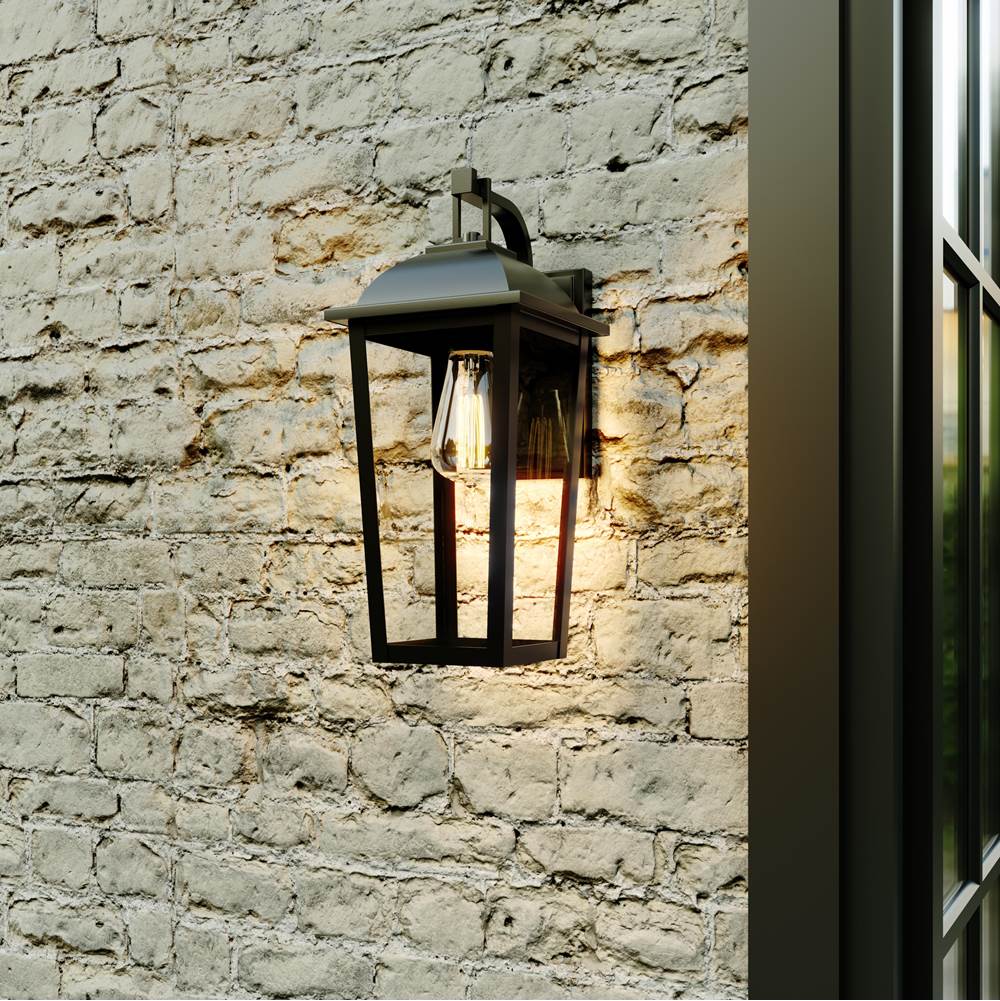 Millennium Lighting 6301-PBK Powder Coated Black Houston 17'' High 1-light Outdoor Wall Lantern - Powder Coated Black Image 3
