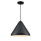 Millennium Lighting RWCC17-SB Satin Black Cord Hung Wide Cone Image 1