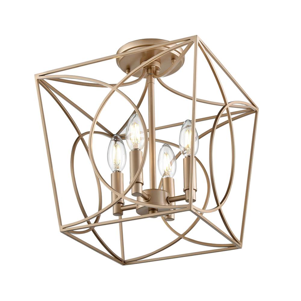 Millennium Lighting 4004-PMG Painted Modern Gold Semi-flush Ceiling Mount Image 5
