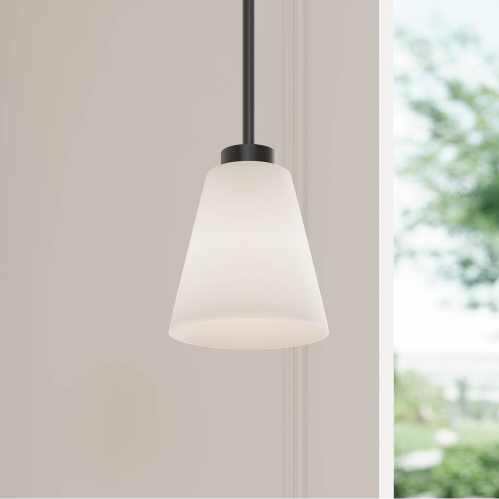 Millennium Lighting 64101WG-MB Matte Black Strayhan 5.75'' Wide 1-light Mini Pendant Image 4