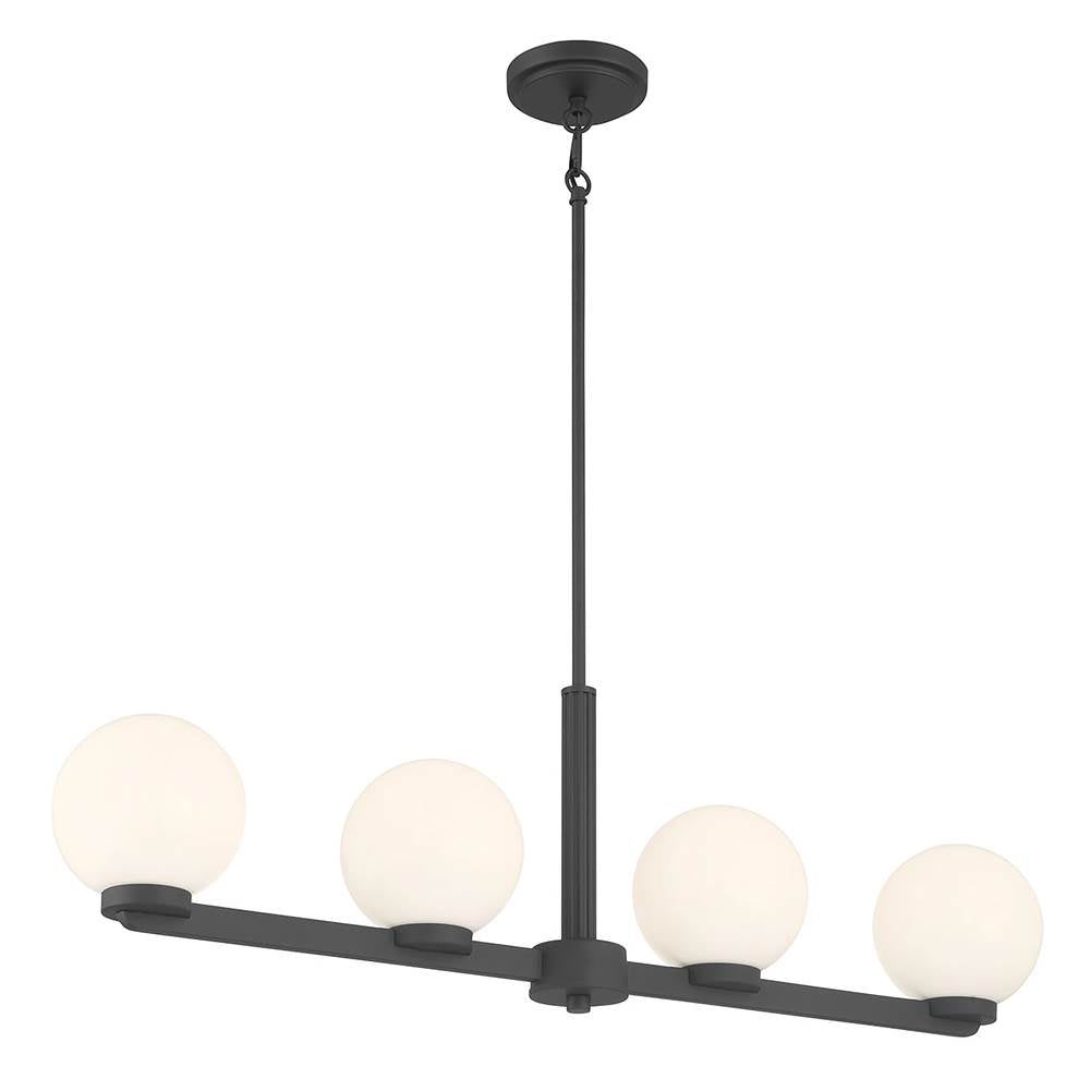 Millennium Lighting 97104-MB Matte Black Ardeva 36'' Wide 4-light Linear Chandelier Image 1