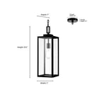 Millennium Lighting 60191-PBZ Powder Coated Bronze 1-light Outdoor Hanging Lantern - Powder Coated Bronze Image 2